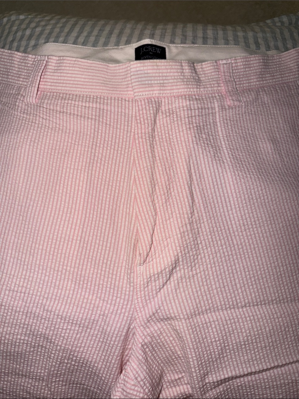J. Crew Pale Pink Seersucker Shorts